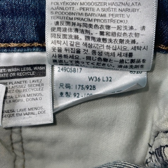 Levi’s Regular Fit Denim Jeans Dark Wash 505 Size 36 x 29 - Picture 8 of 16